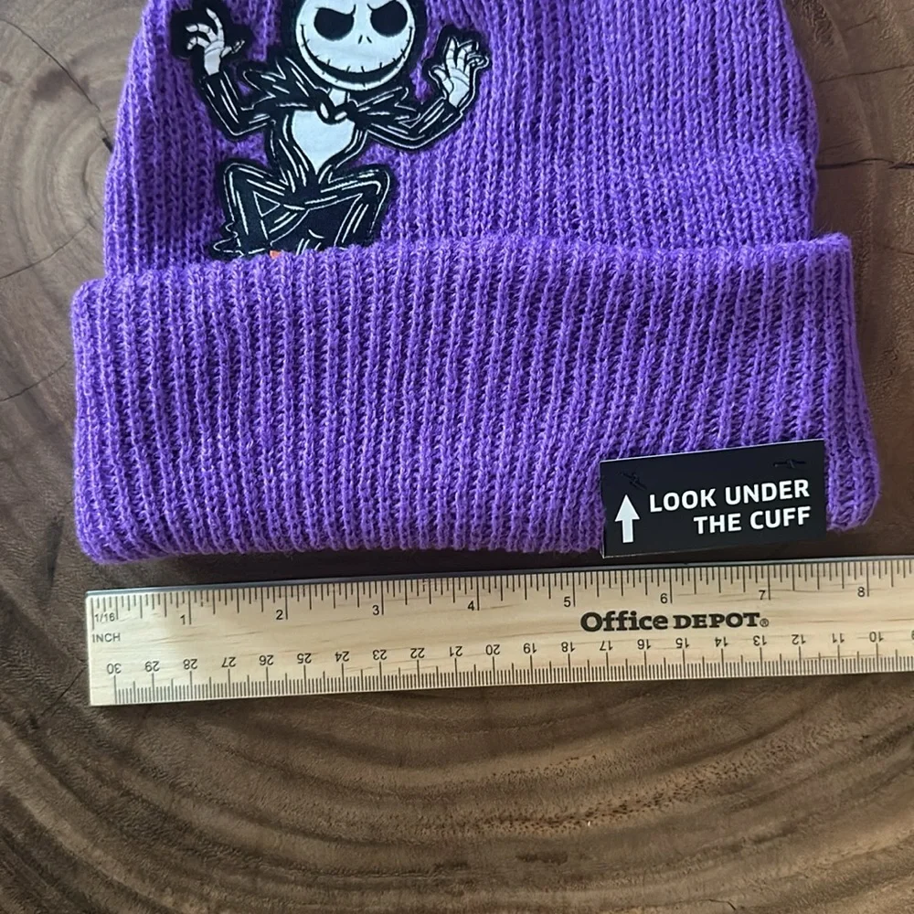 Bioworld Nightmare Before Christmas Jack Skellington Pumpkin King Purple Beanie